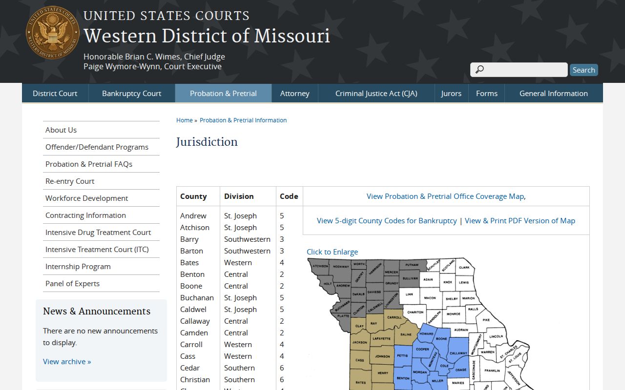 Lawrence County court case records reference for federal jurisdiction