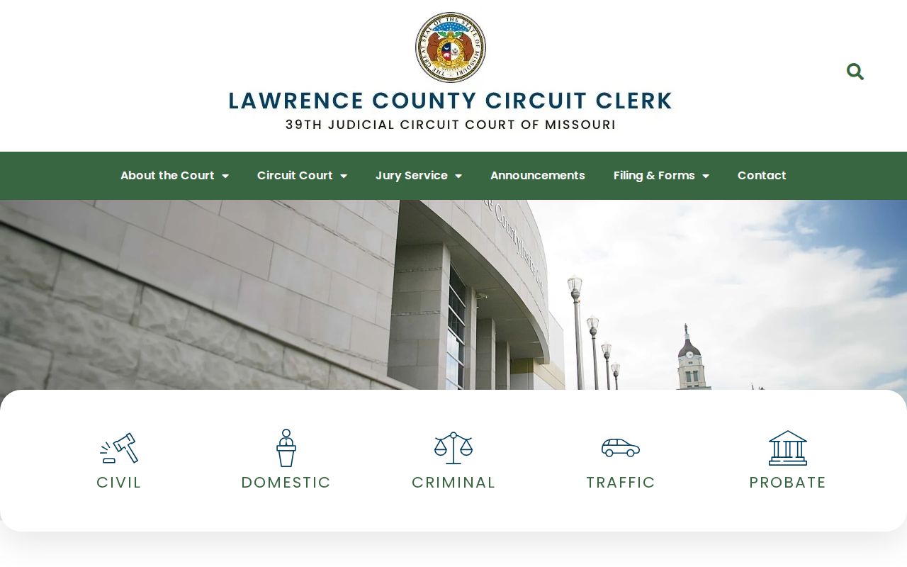 Lawrence County court docket Circuit Clerk official website