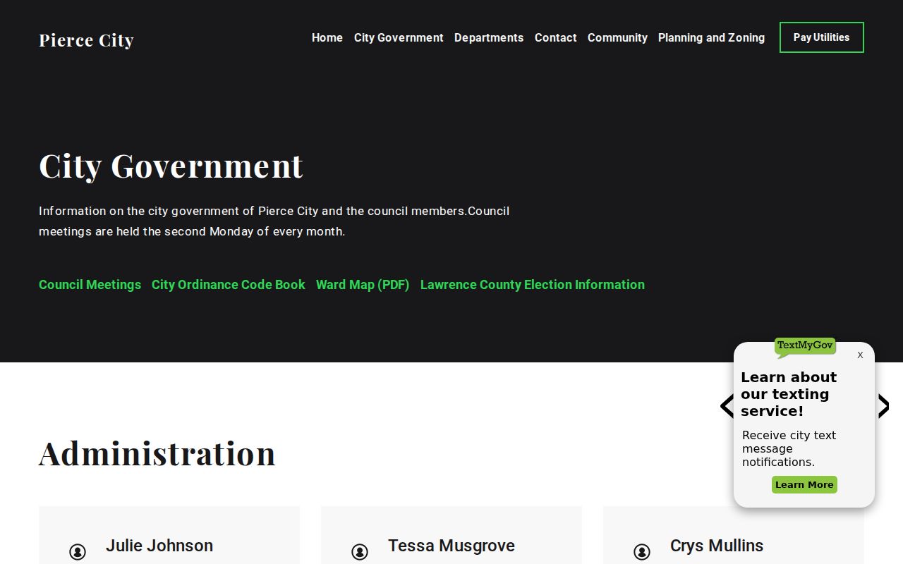 Pierce City court records city clerk and municipal court routing reference